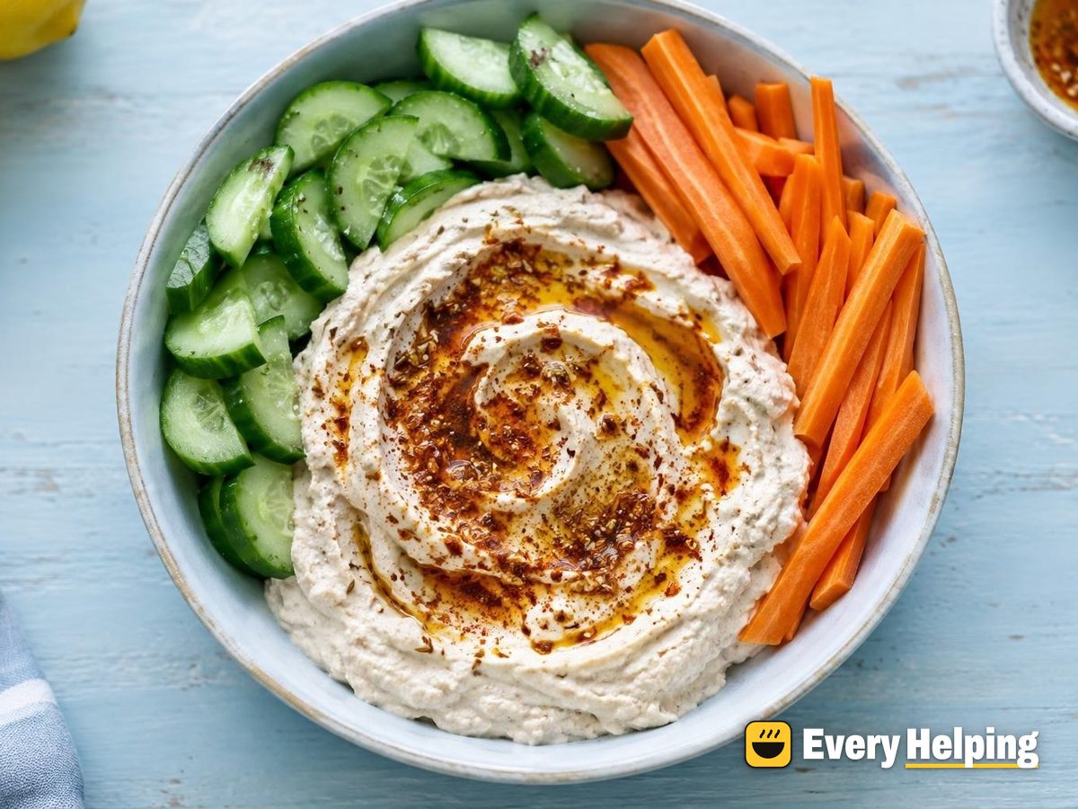Lemony White Bean Dip with Sizzled Cumin Oil