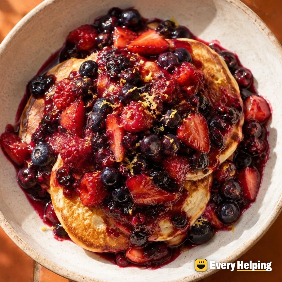 Two-Stage Jammy Berry Compote with Lemon Zest