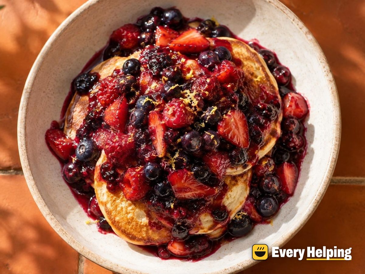 Two-Stage Jammy Berry Compote with Lemon Zest