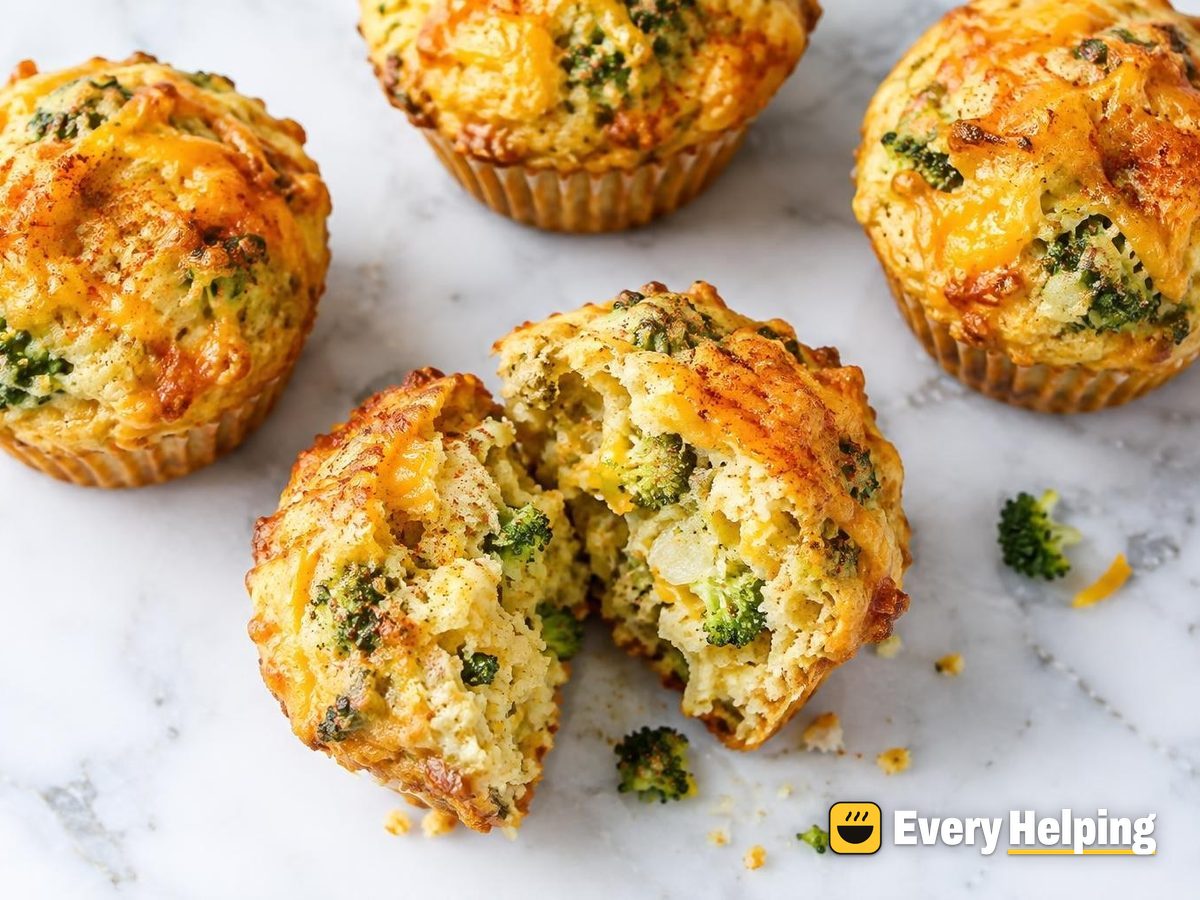 Cheddar Broccoli Muffins with Mustard