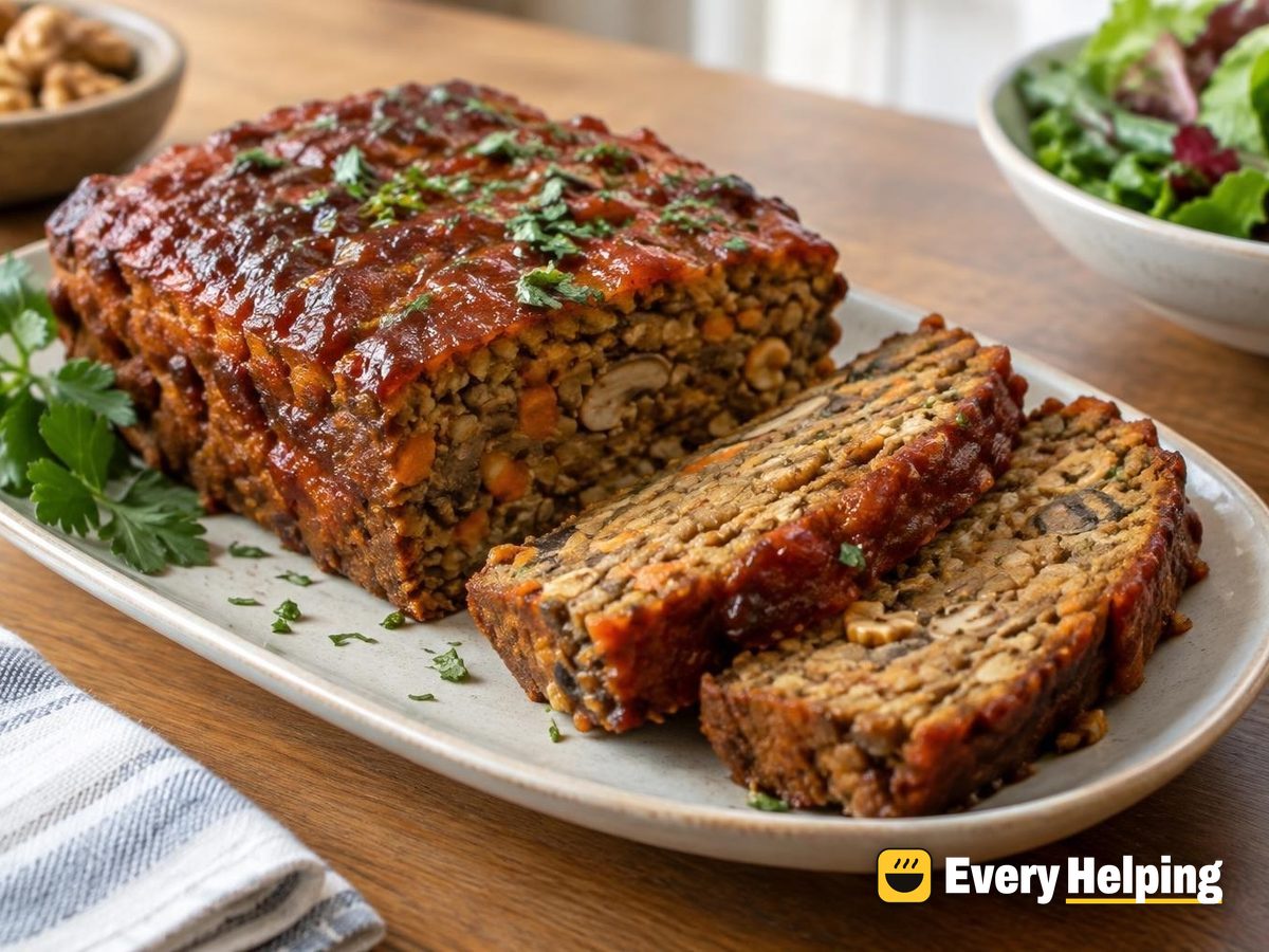 Maple-Glazed Lentil Walnut Loaf