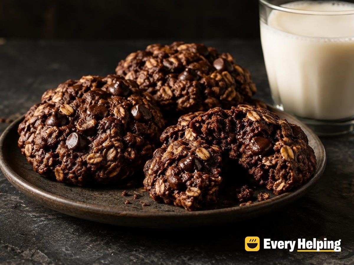Double Chocolate Oatmeal Drop Cookies