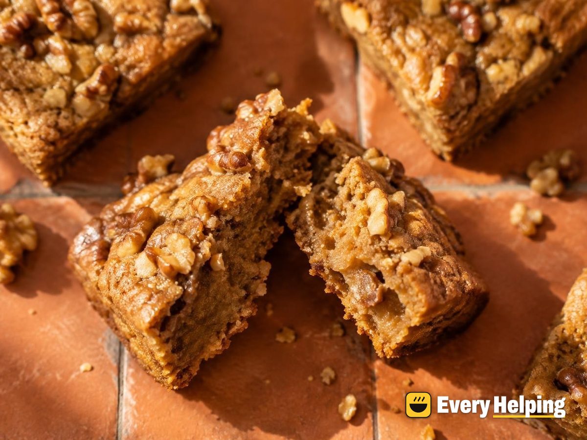 Maple Walnut Peanut Butter Blondies