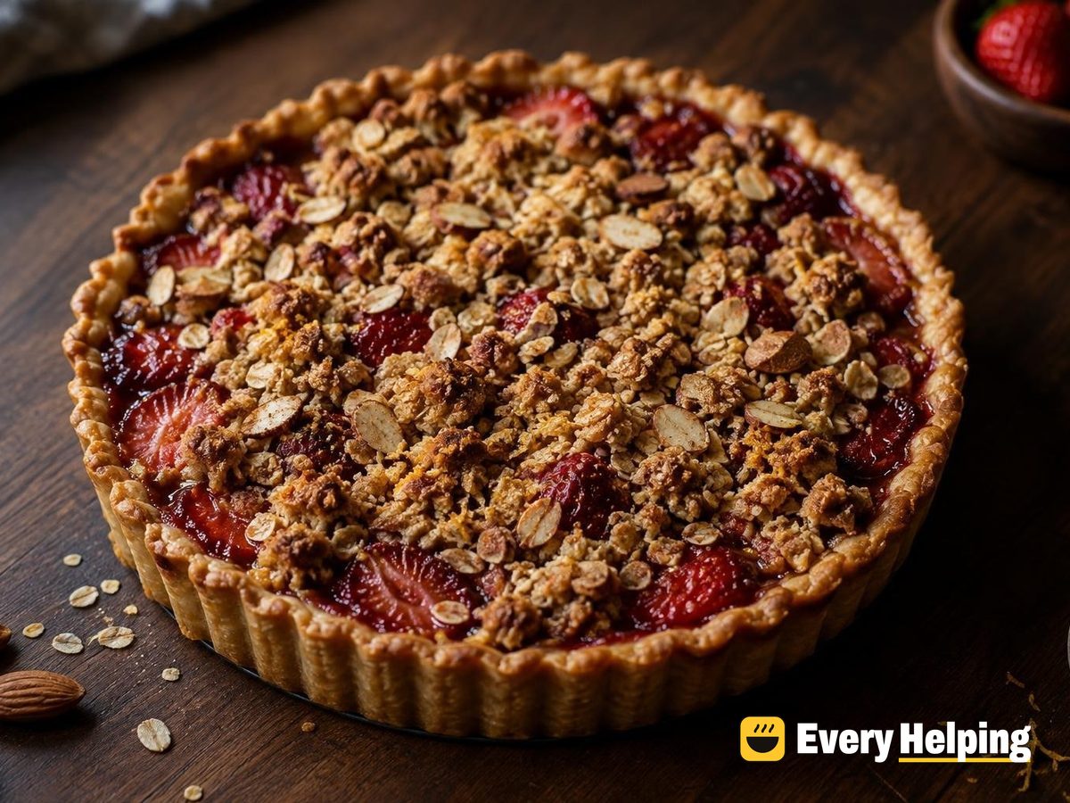 Strawberry Orange Oat Crumble Tarts