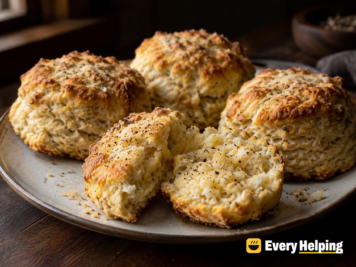 Sour Cream Cornmeal Parmesan Pepper Biscuits