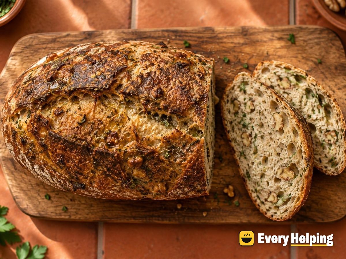 Spelt Parsley Oregano Walnut Sourdough Batard