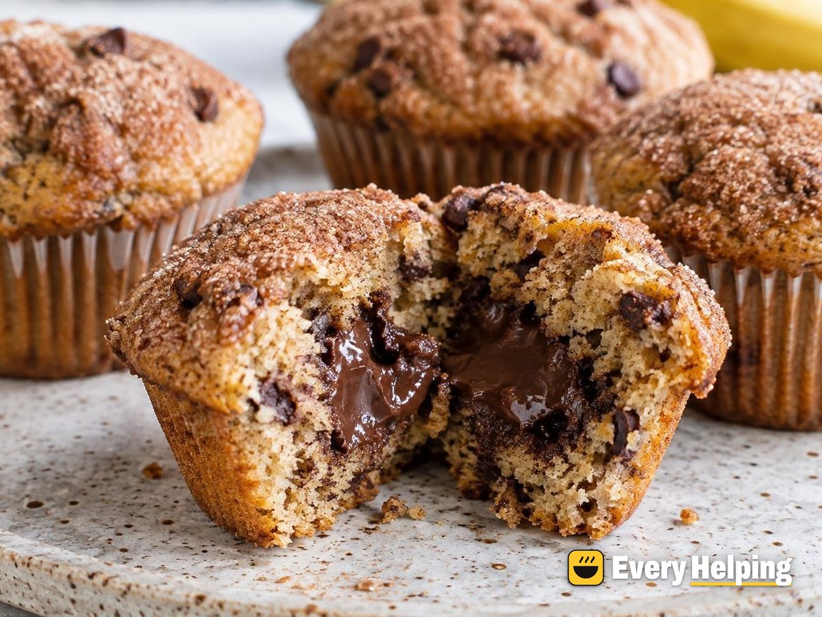 Brown Butter Banana Cupcakes with Fudge Centers