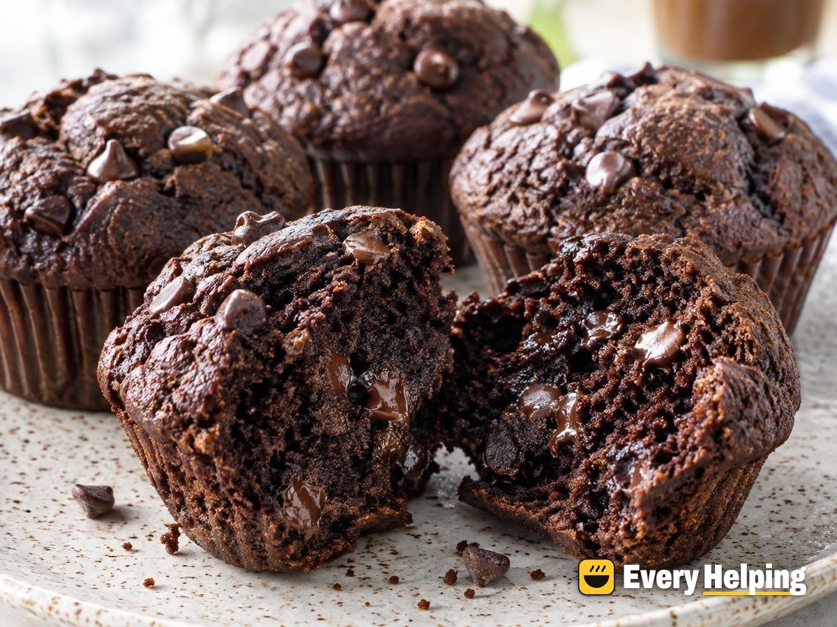 Bakery-Style Double Chocolate Espresso Muffins