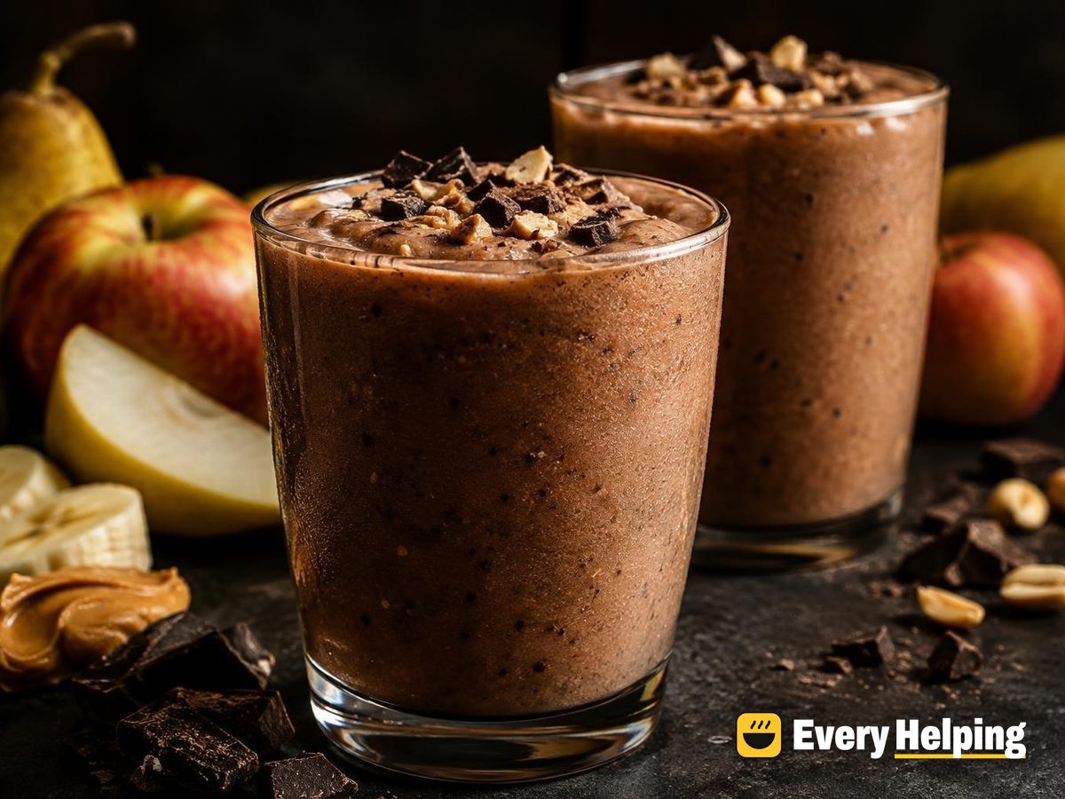 Chocolate Peanut Butter Apple Pear Smoothie
