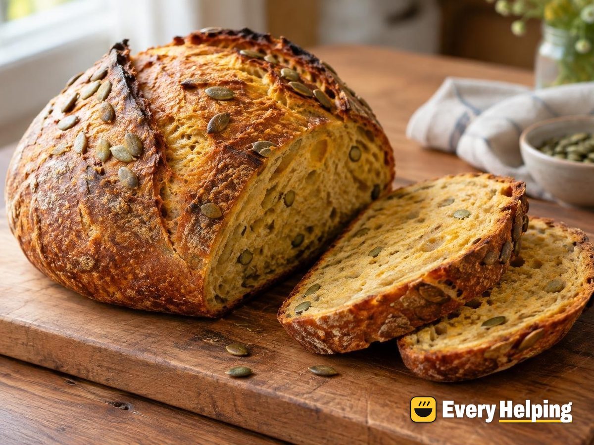Pumpkin Sourdough Boule with Toasted Pepitas