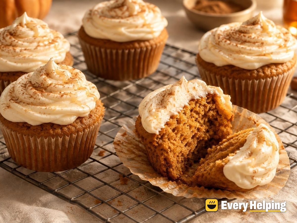 Pumpkin Spice Cupcakes with Maple Cream Cheese Frosting