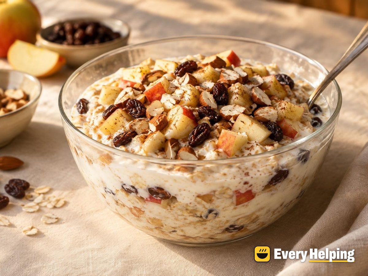 Overnight Bircher Apple Kefir Parfait