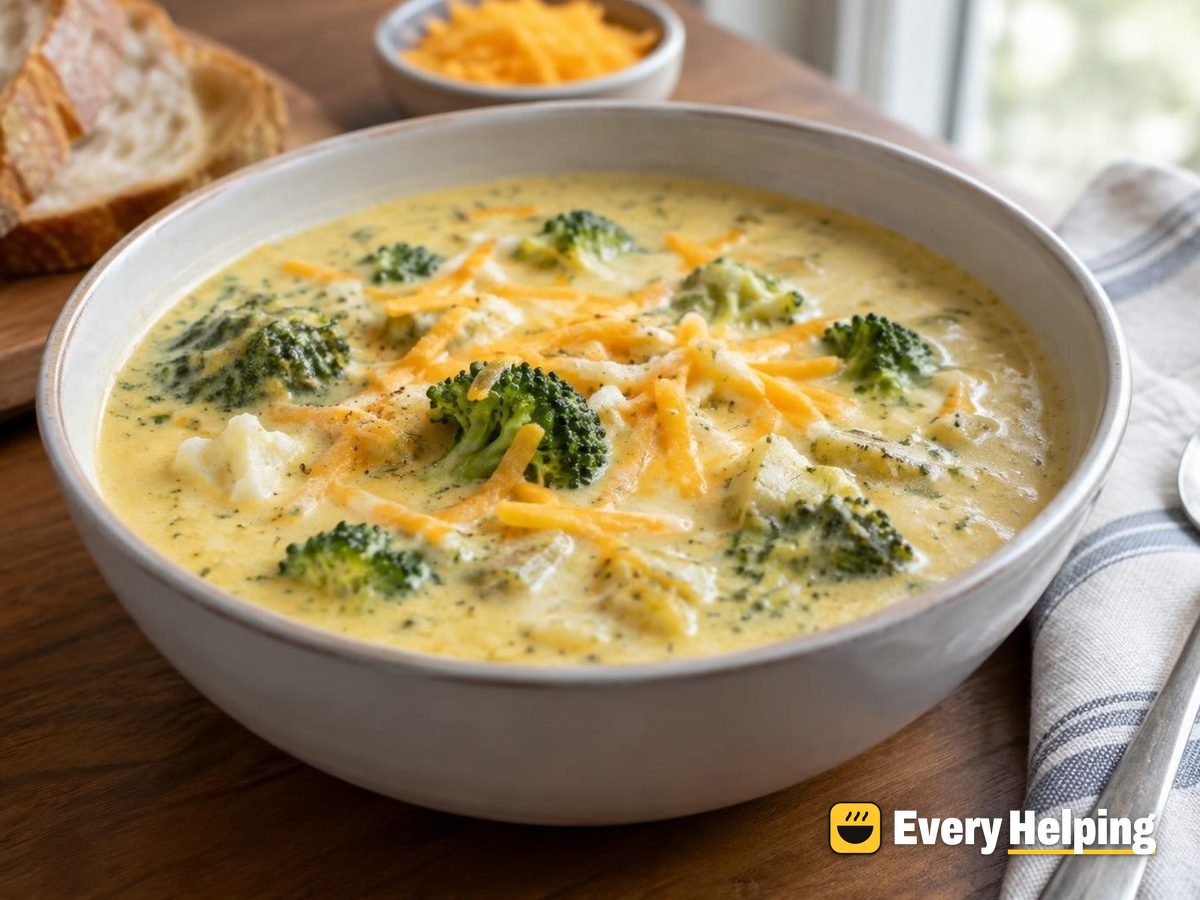 Broccoli Cauliflower Cheddar Soup