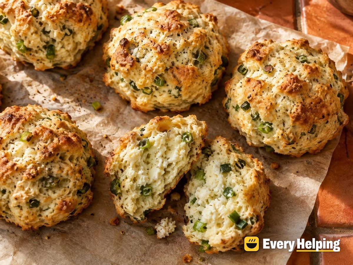 Green Onion Cream Cheese Pepper Drop Biscuits