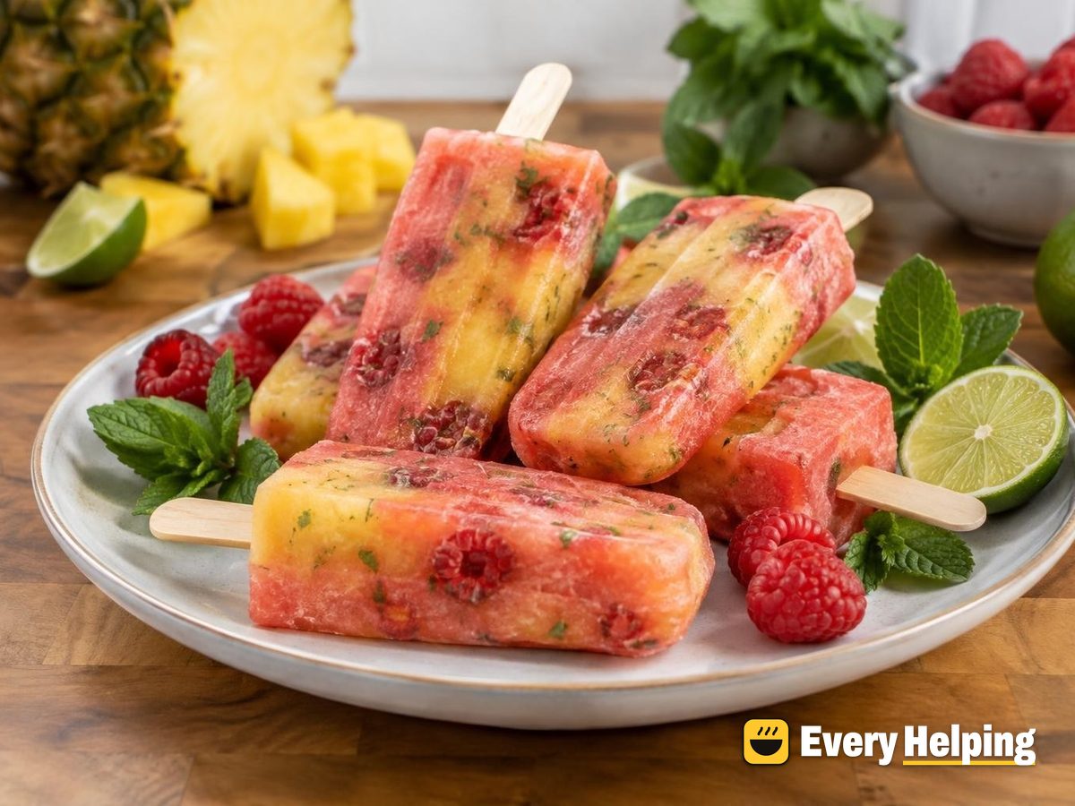 Pineapple Mint Lime Fruit Pops