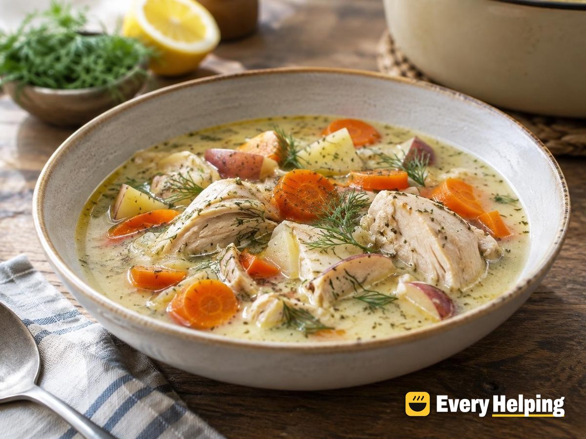 Lemony Chicken, Carrot and Turnip-Style Coconut Soup
