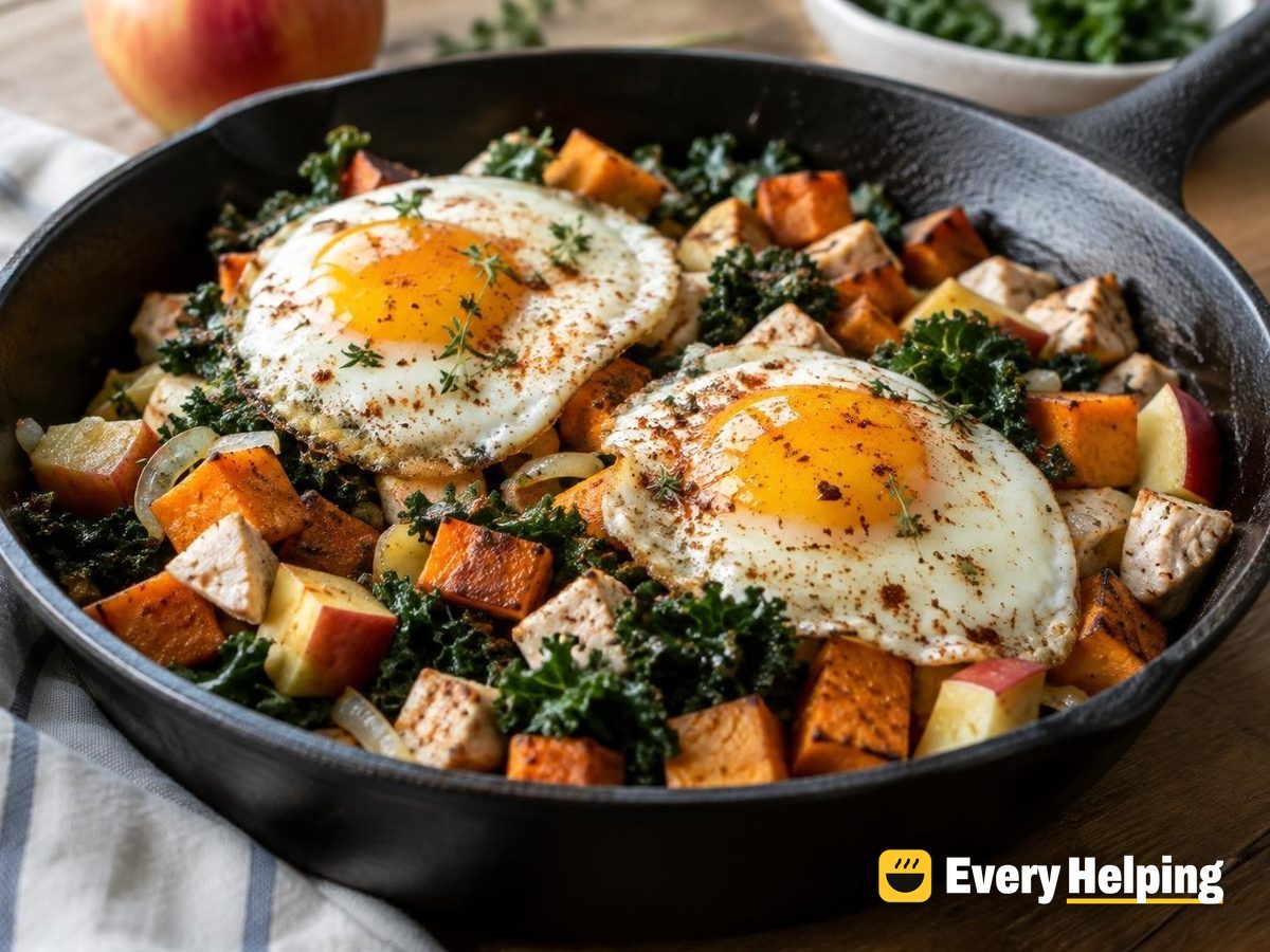 Turkey, Sweet Potato and Kale Breakfast Hash