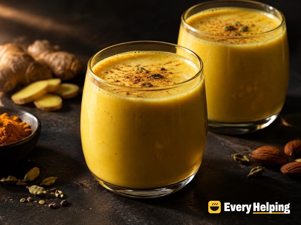Coconut Almond Golden Milk with Cardamom