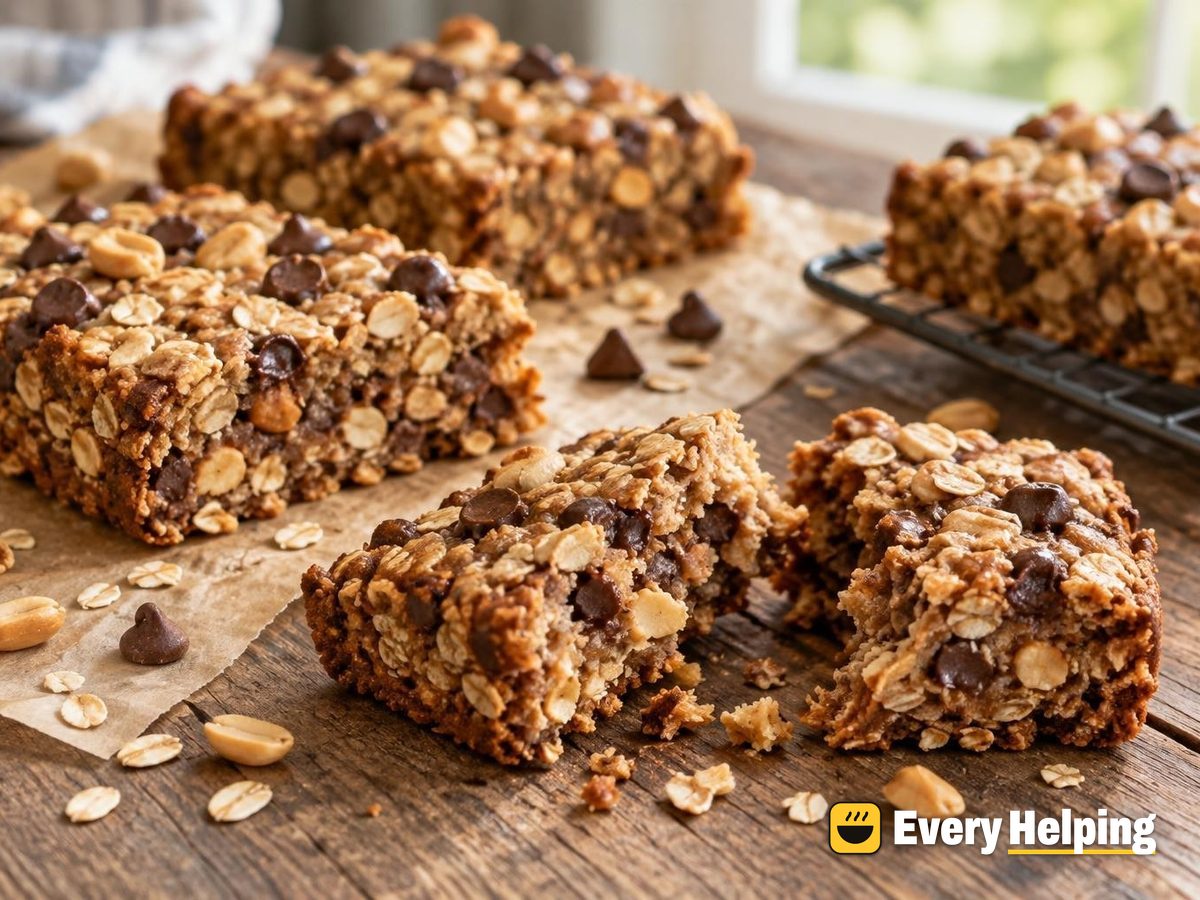 Peanut Butter Chocolate Chip Oat Bars