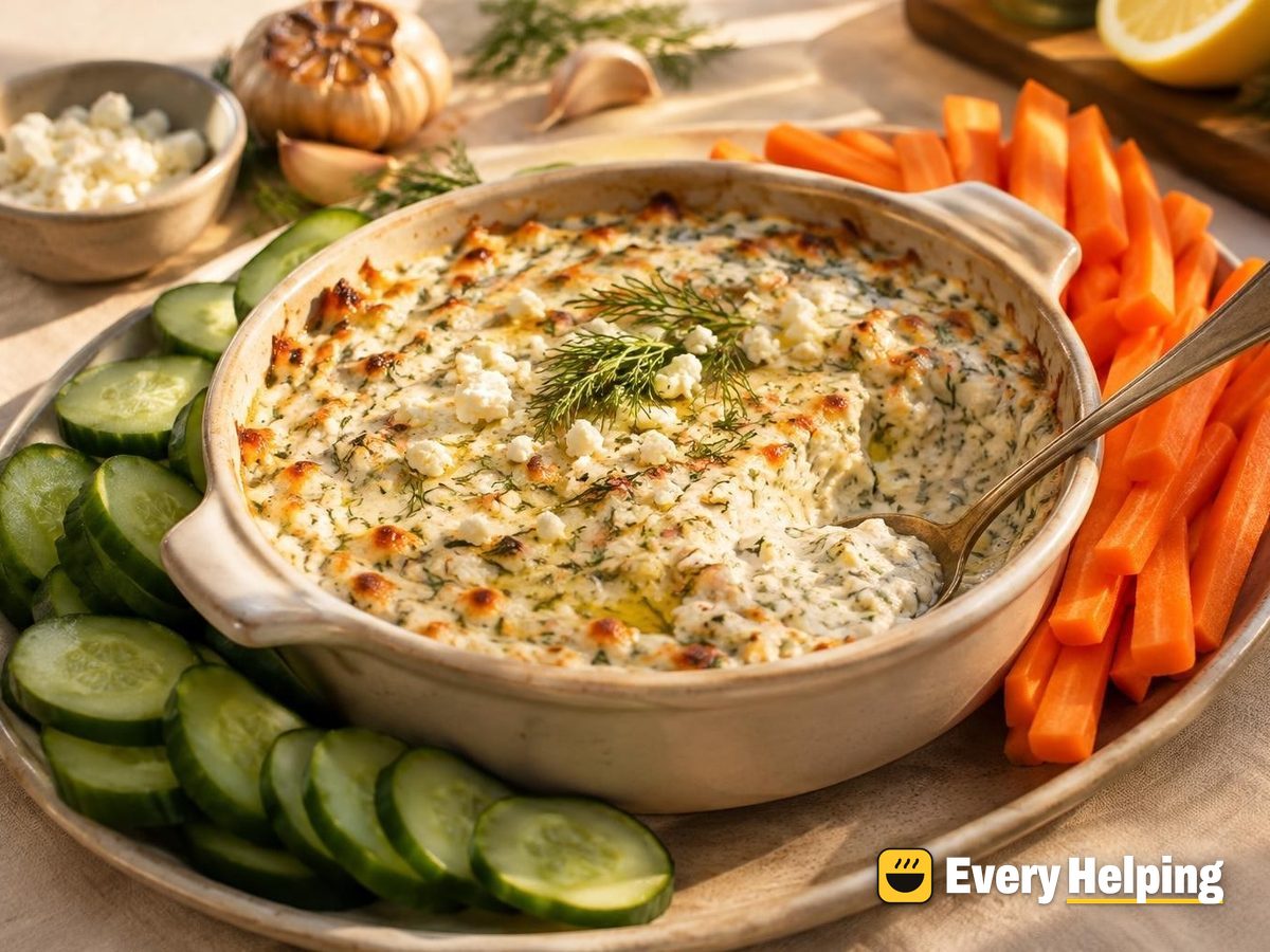 Roasted Garlic Dill Cottage Cheese Dip