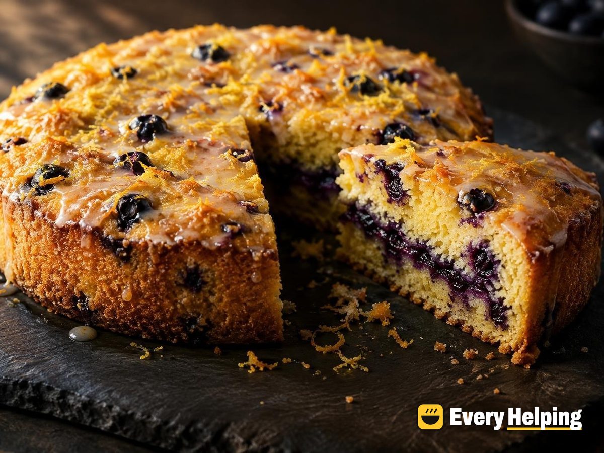 Orange Cornmeal Loaf with Blueberry Filling