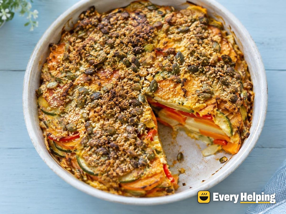 Sweet Potato Breakfast Bake with Seed Crust