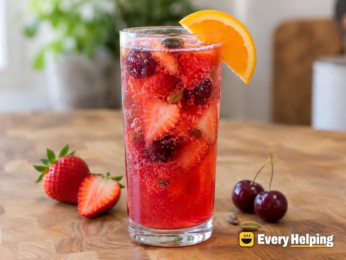 Cardamom Cherry Strawberry Spritz