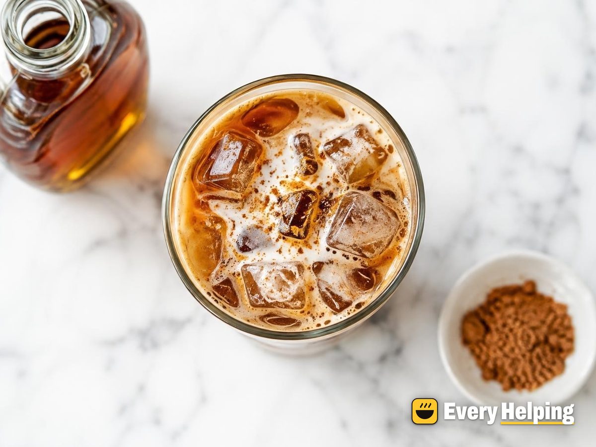 Maple Nutmeg Iced Americano with Skim Milk