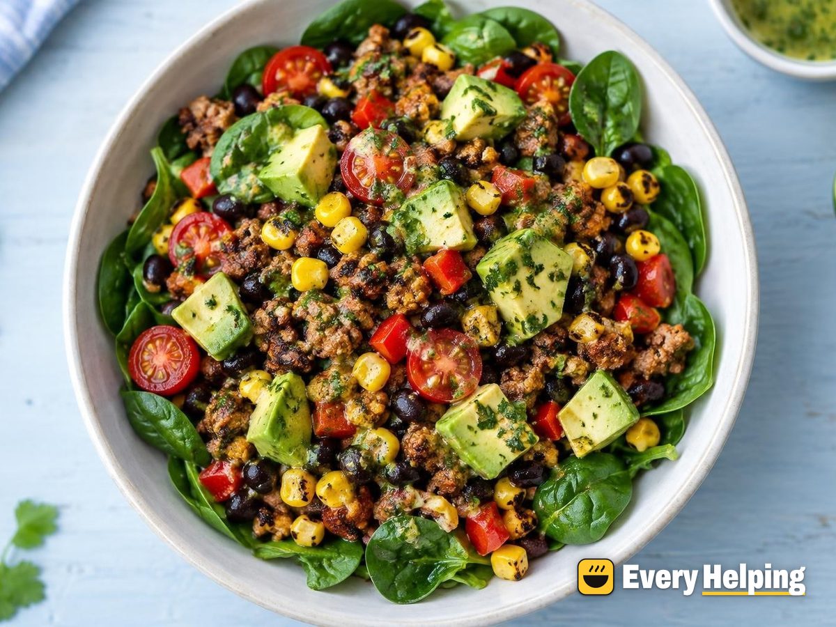 Spiced Turkey Chopped Salad with Corn and Avocado