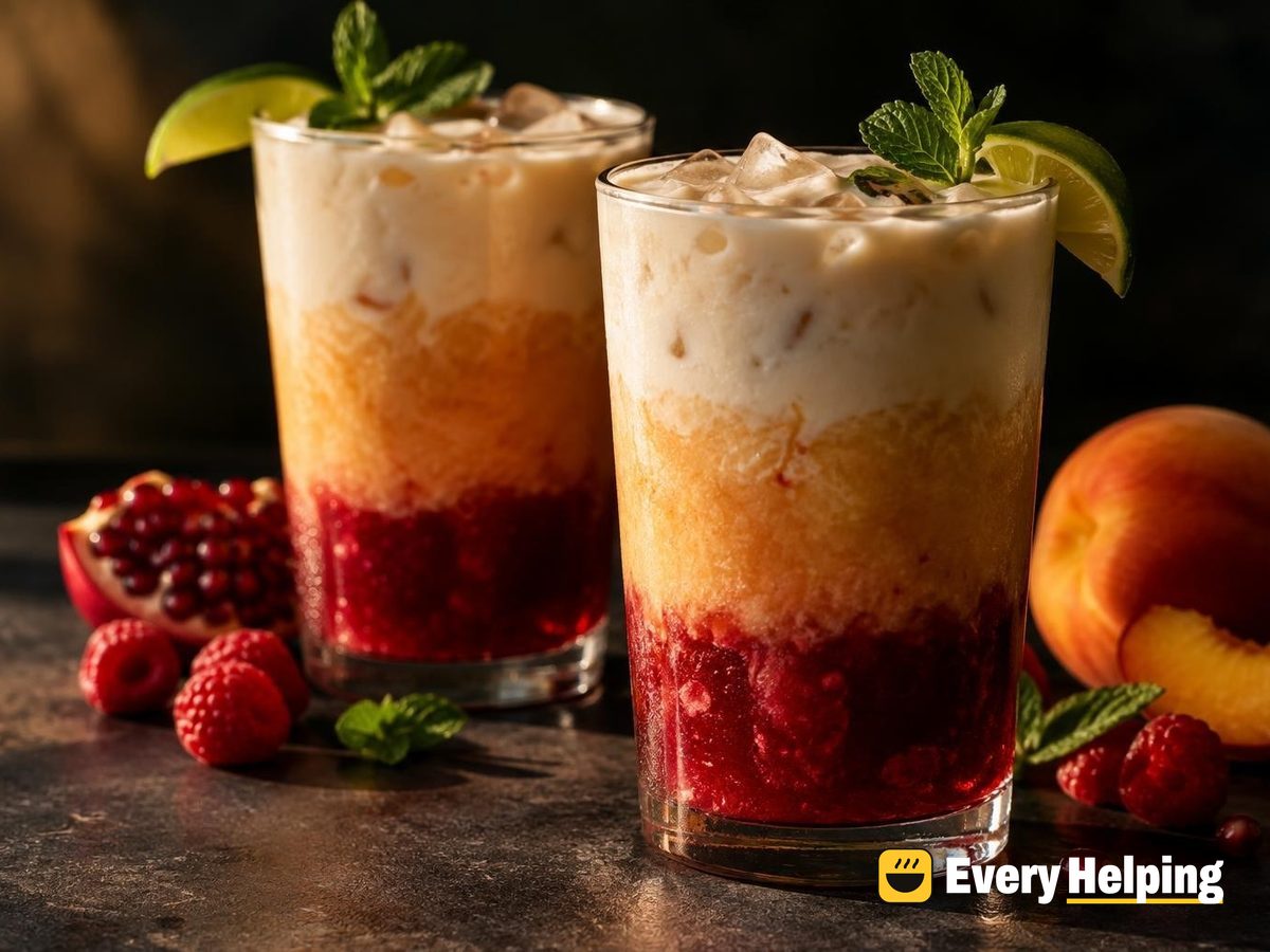 Raspberry Pomegranate Peach Black Tea Layers