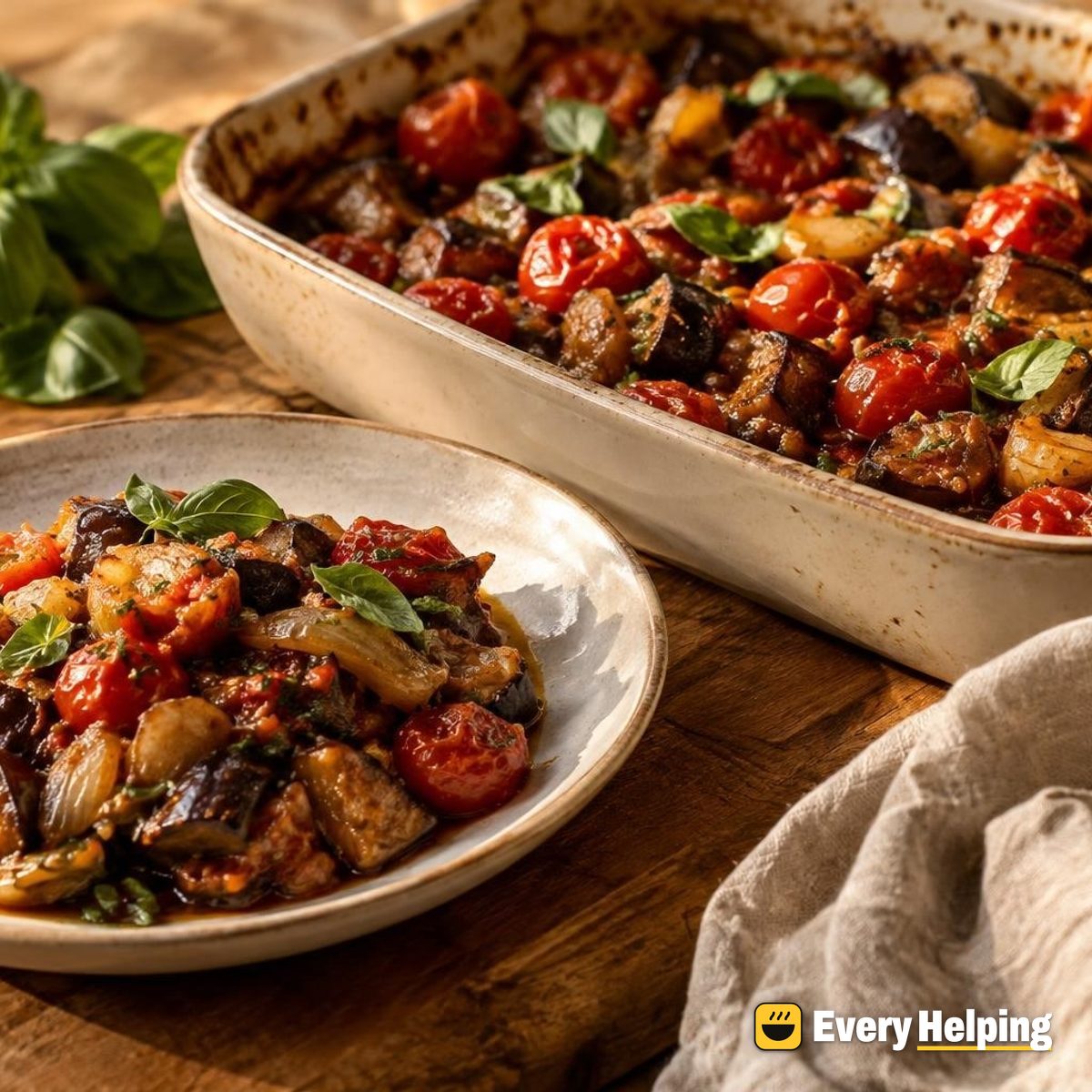 Roasted Cherry Tomato and Eggplant Basil Sauce