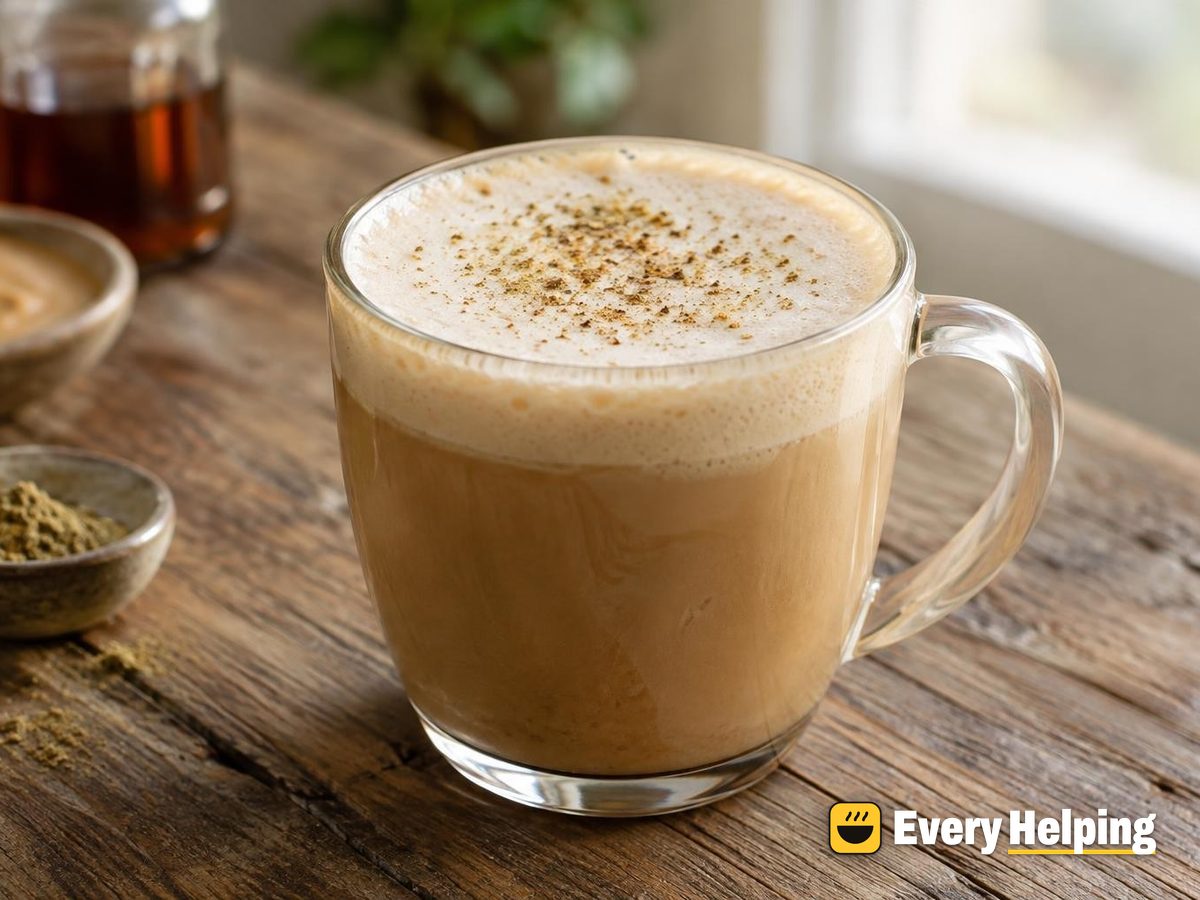 Frothy Maple Tahini Coconut Coffee Latte
