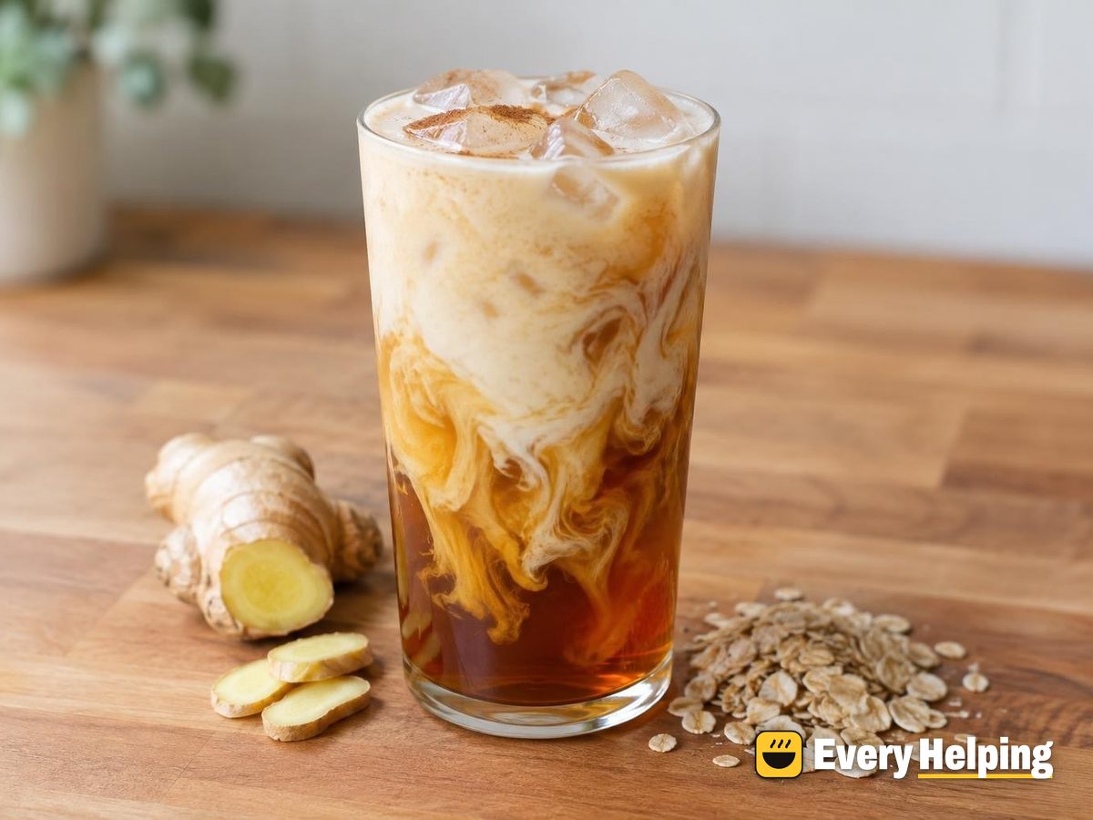 Layered Ginger Oat Milk Black Iced Tea