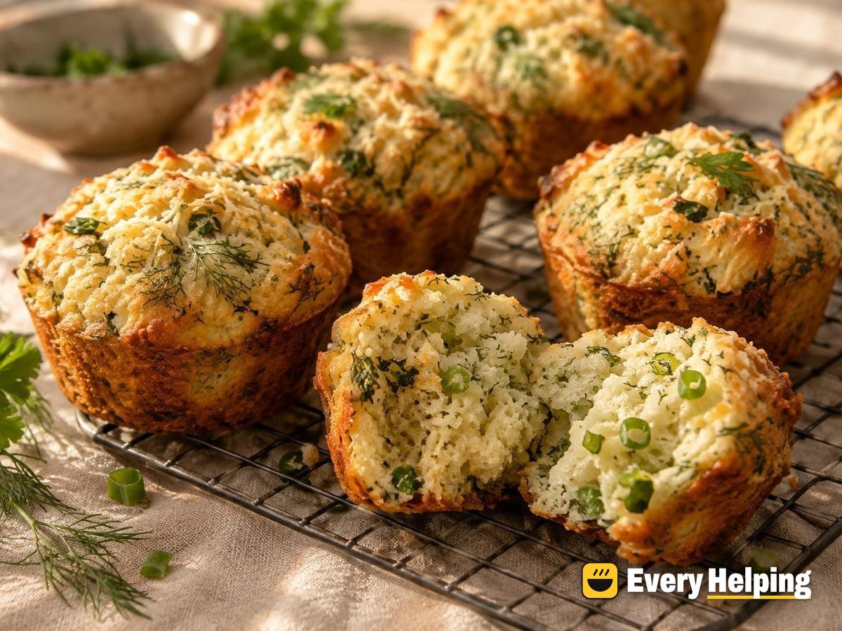 Parmesan Dill and Parsley Buttermilk Muffins