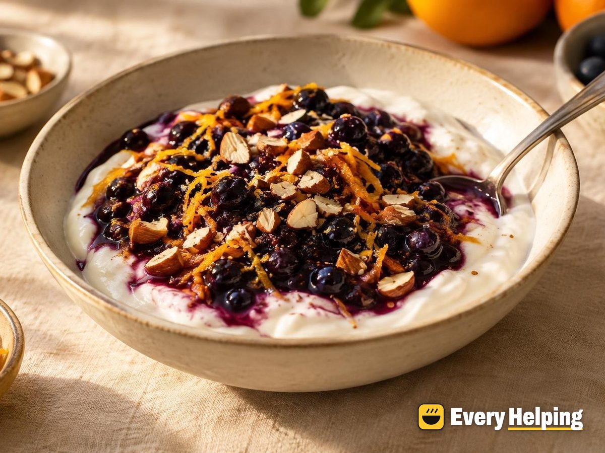 Set Skim Yogurt with Blueberry-Orange Compote