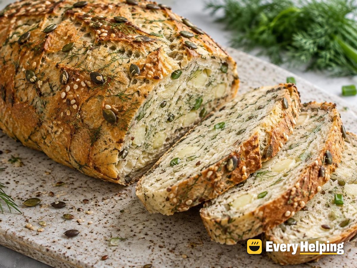 Soft Potato Dill Sourdough Batard with Seeds