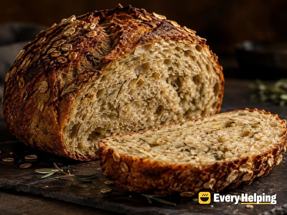Toasted Oat Rosemary Olive Oil Sourdough Boule