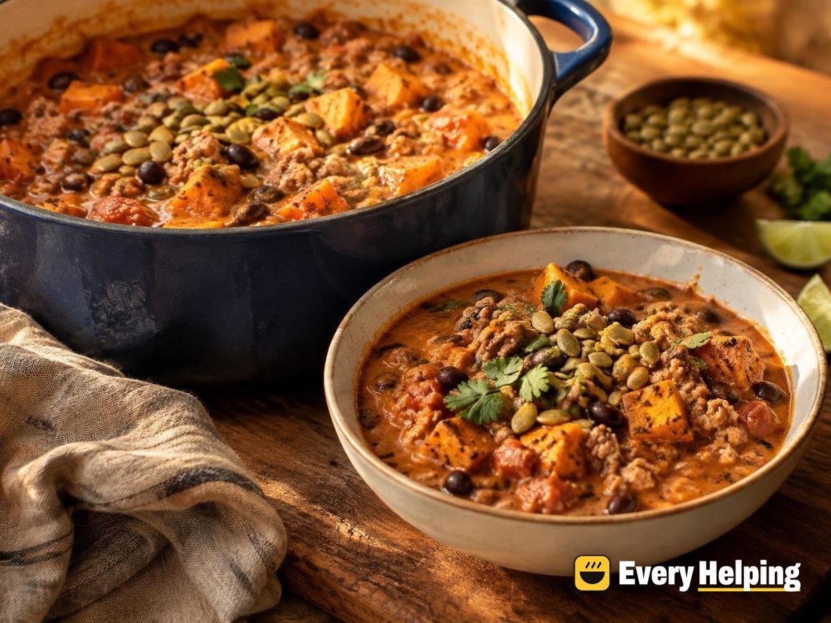 Ground Turkey Coconut Chili with Black Beans