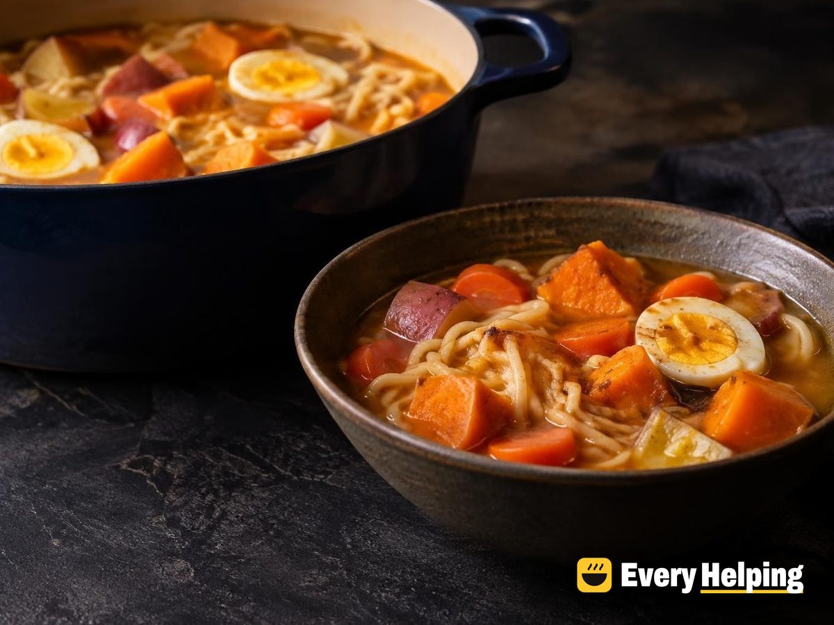 Miso-Ginger Root Vegetable Noodle Soup
