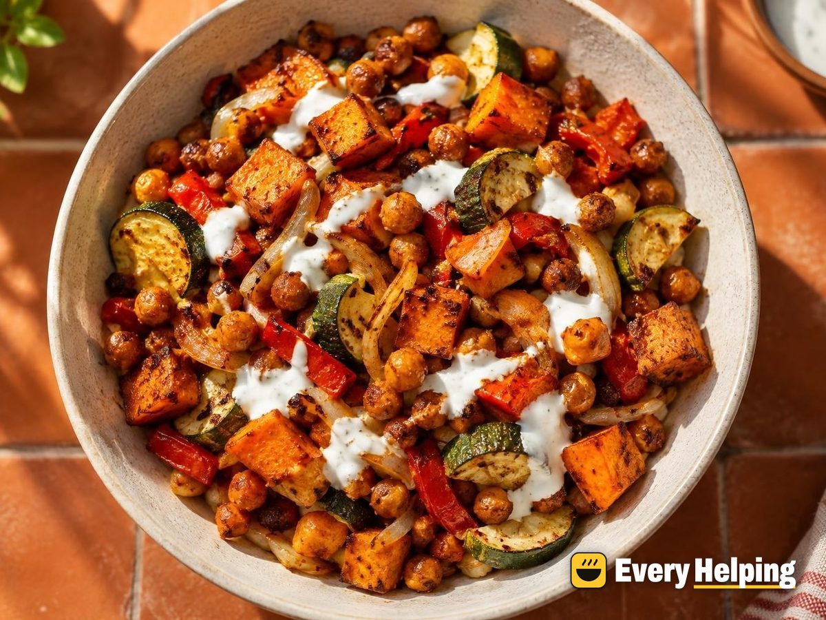 Smoky Paprika Chickpea and Zucchini Sheet Pan