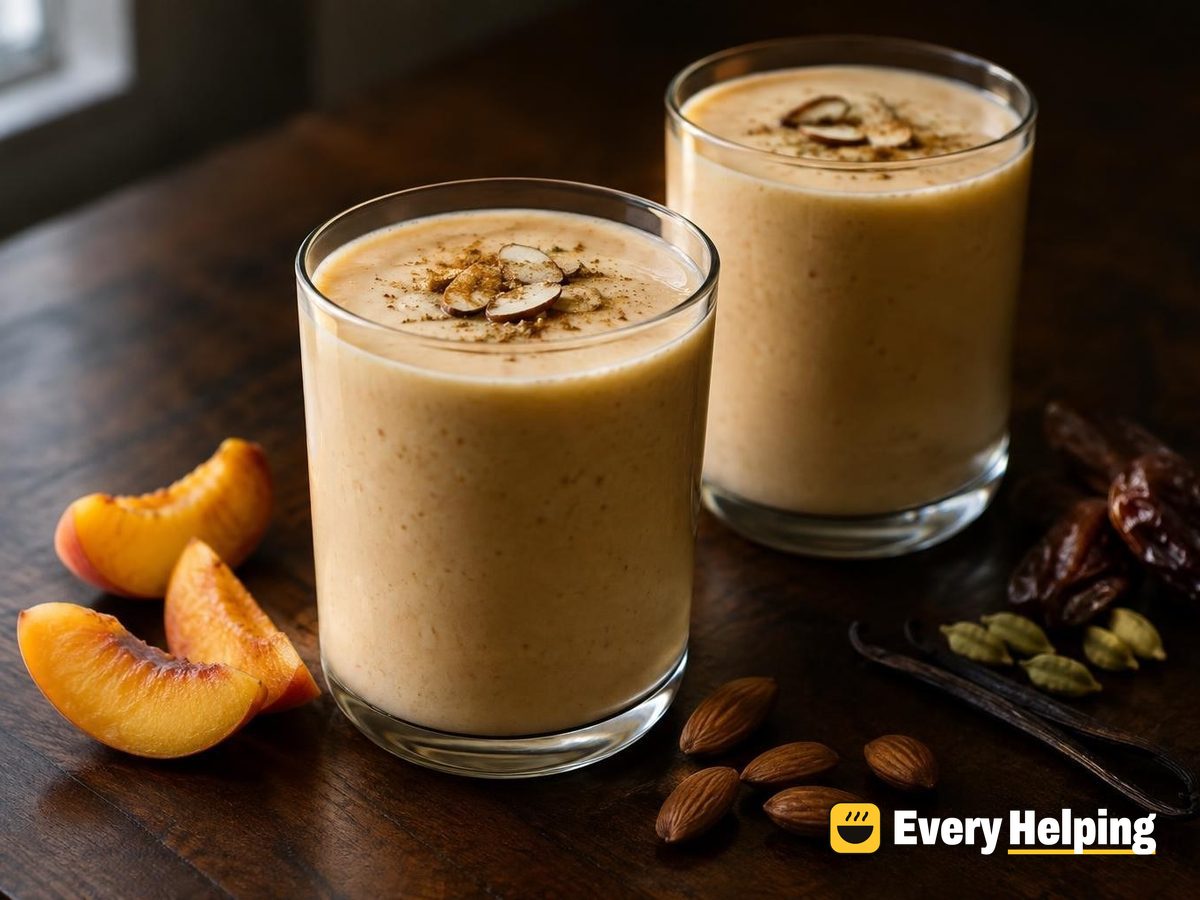 Peach Cardamom Vanilla Protein Smoothie