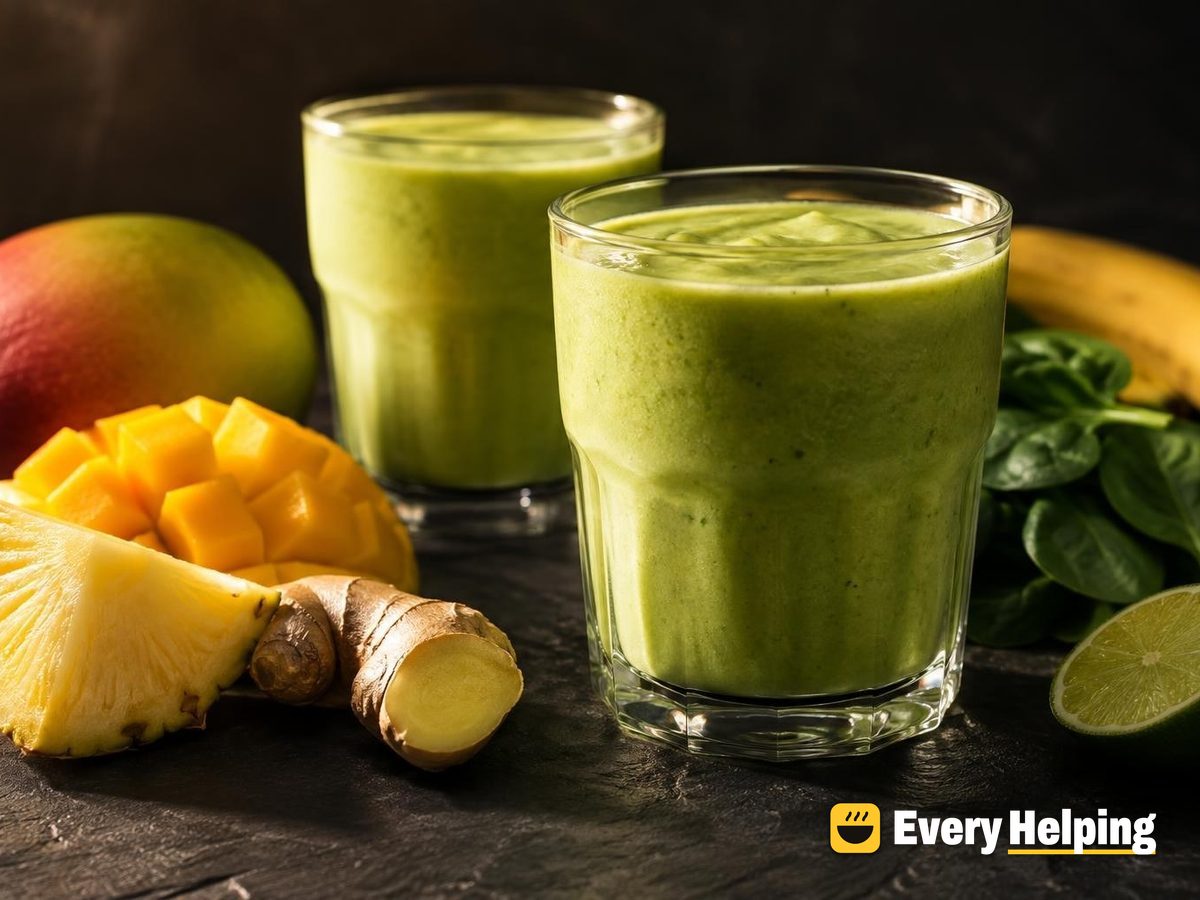 Green Mango Pineapple Ginger Smoothie