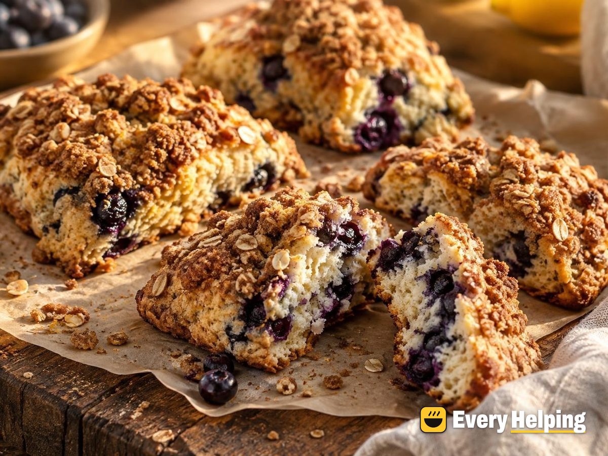 Blueberry Cinnamon Streusel Buttermilk Scones