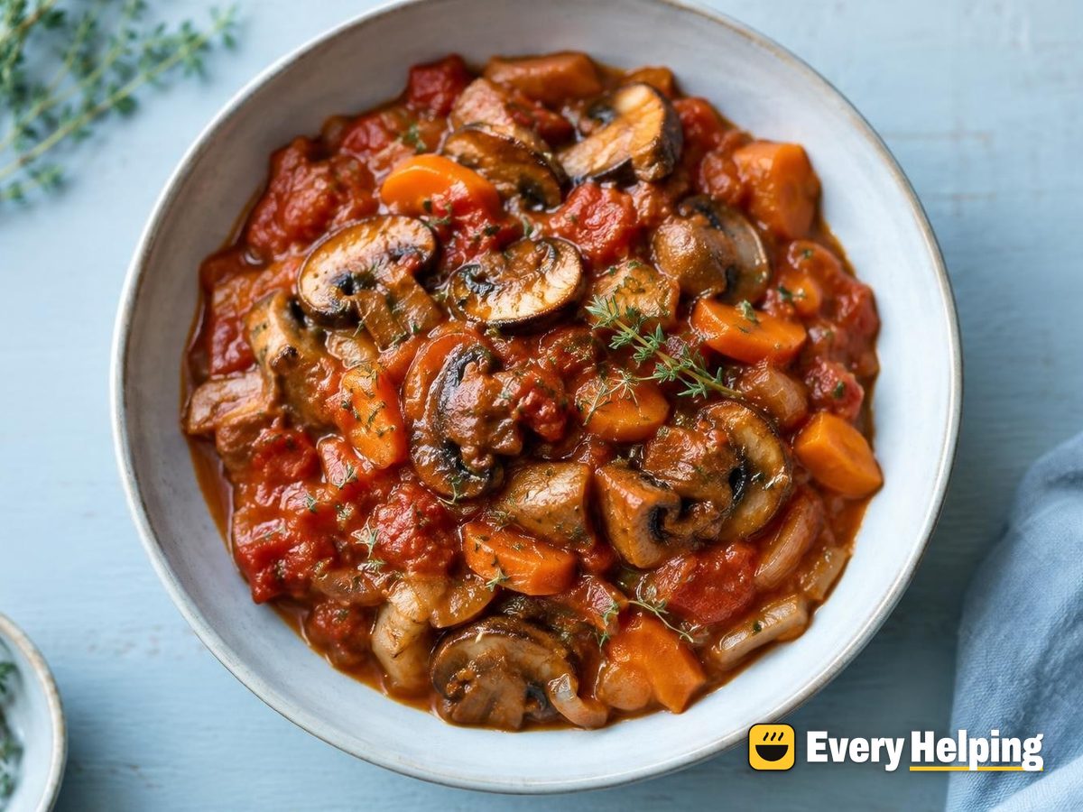 Skillet Mushroom Thyme Tomato Sauce