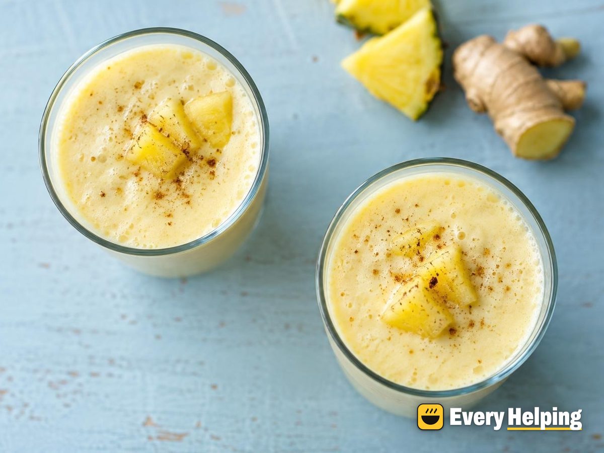 Salted Pineapple Ginger Soy Lassi