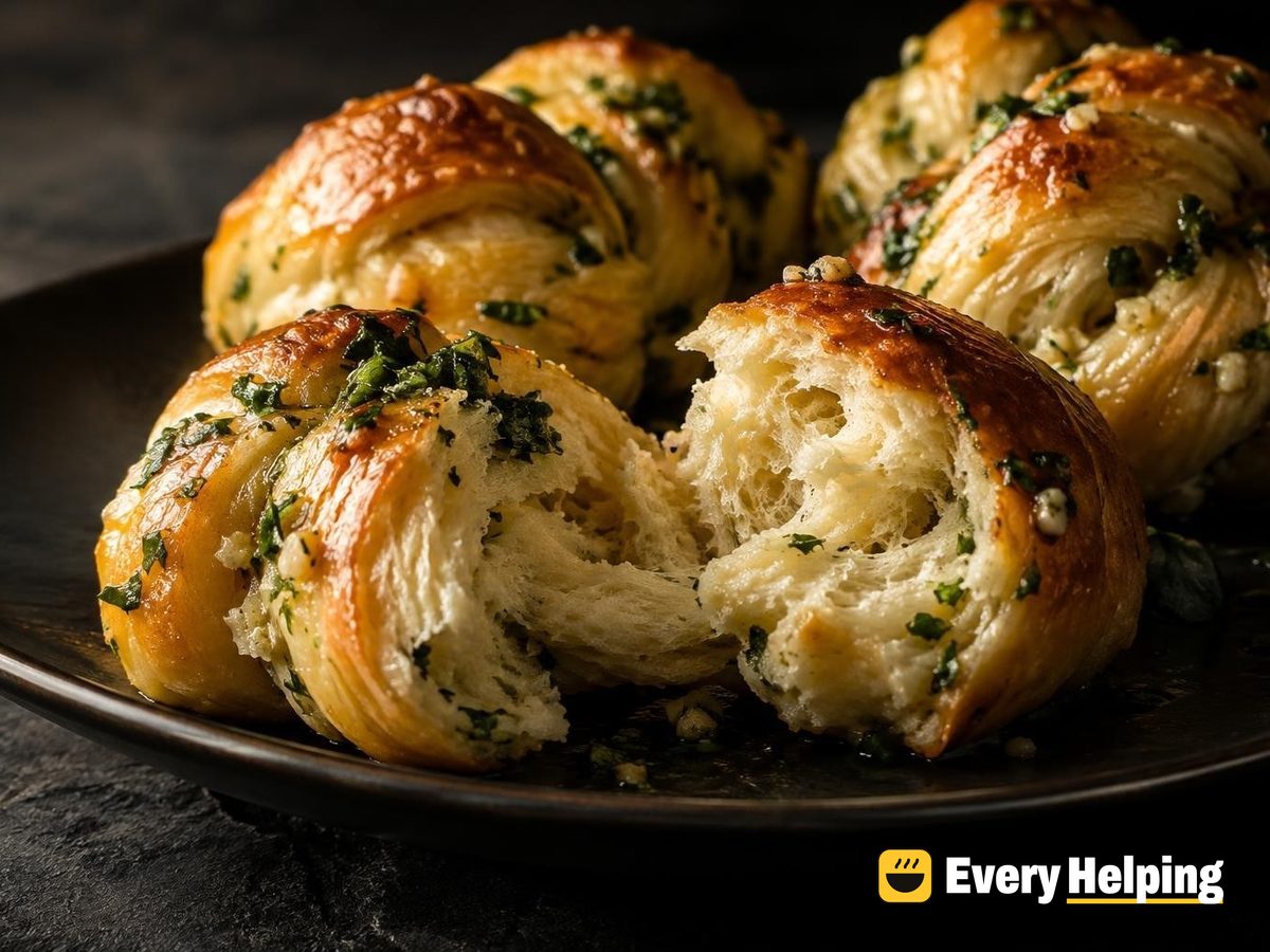 Garlic-Parsley Buttermilk Knot Rolls