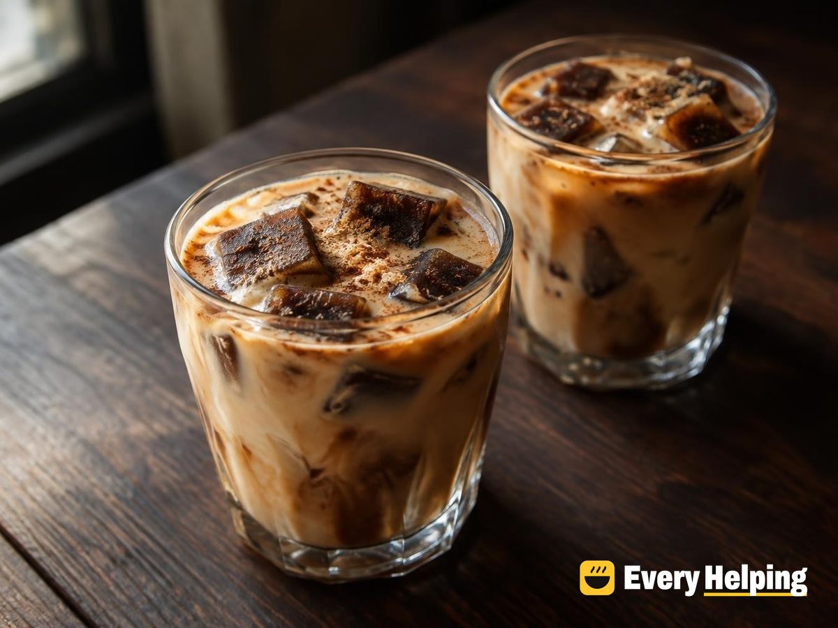 Maple Soy Iced Latte with Coffee-Soy Cubes