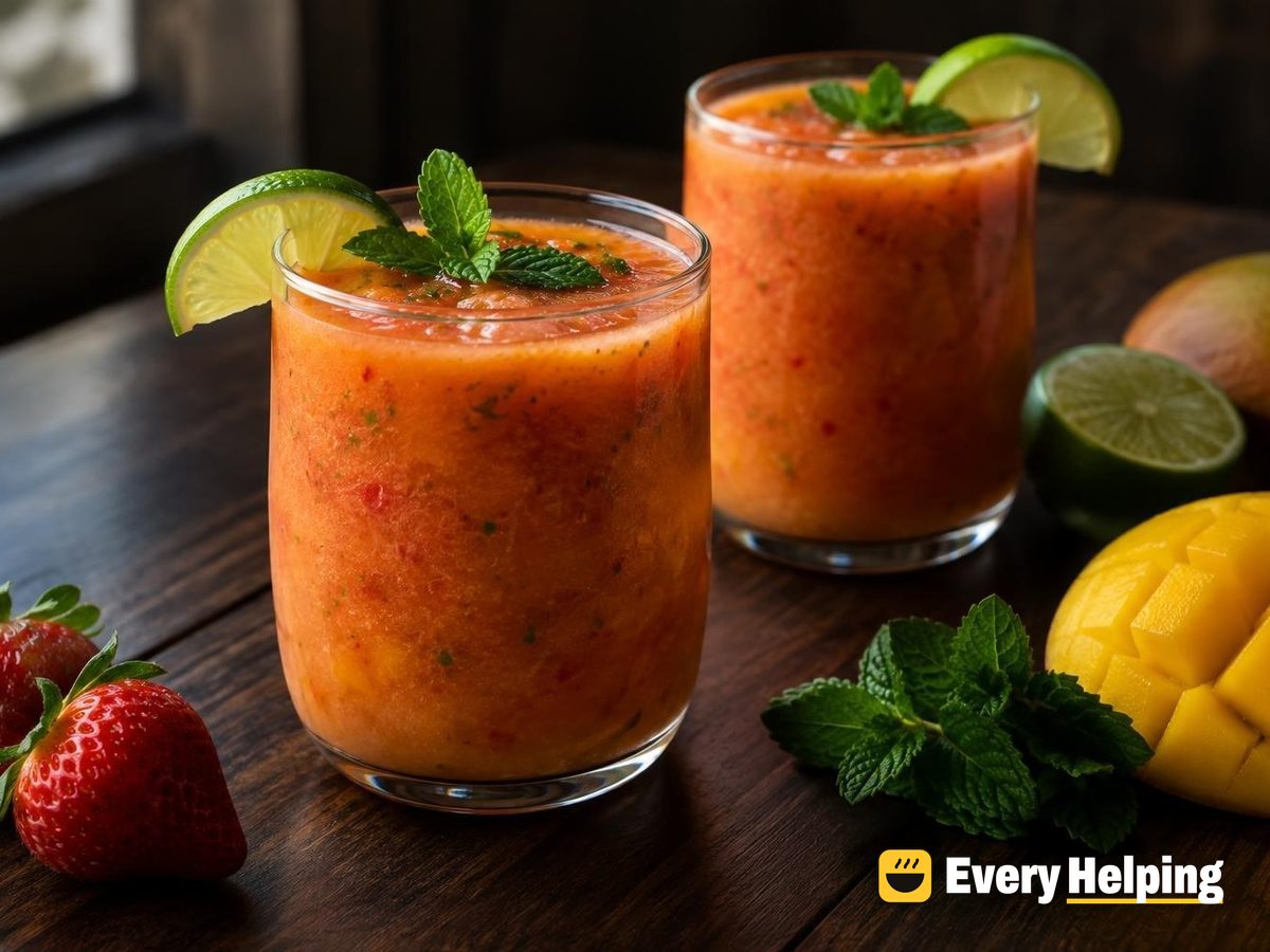 Strawberry-Mango Agua Fresca with Fresh Mint