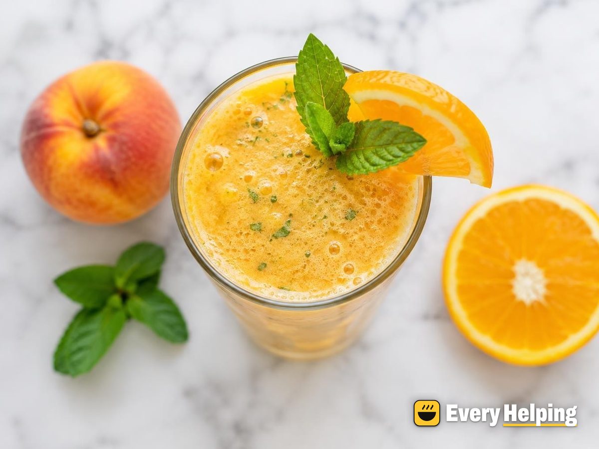 Sparkling Orange Peach Mint Cooler