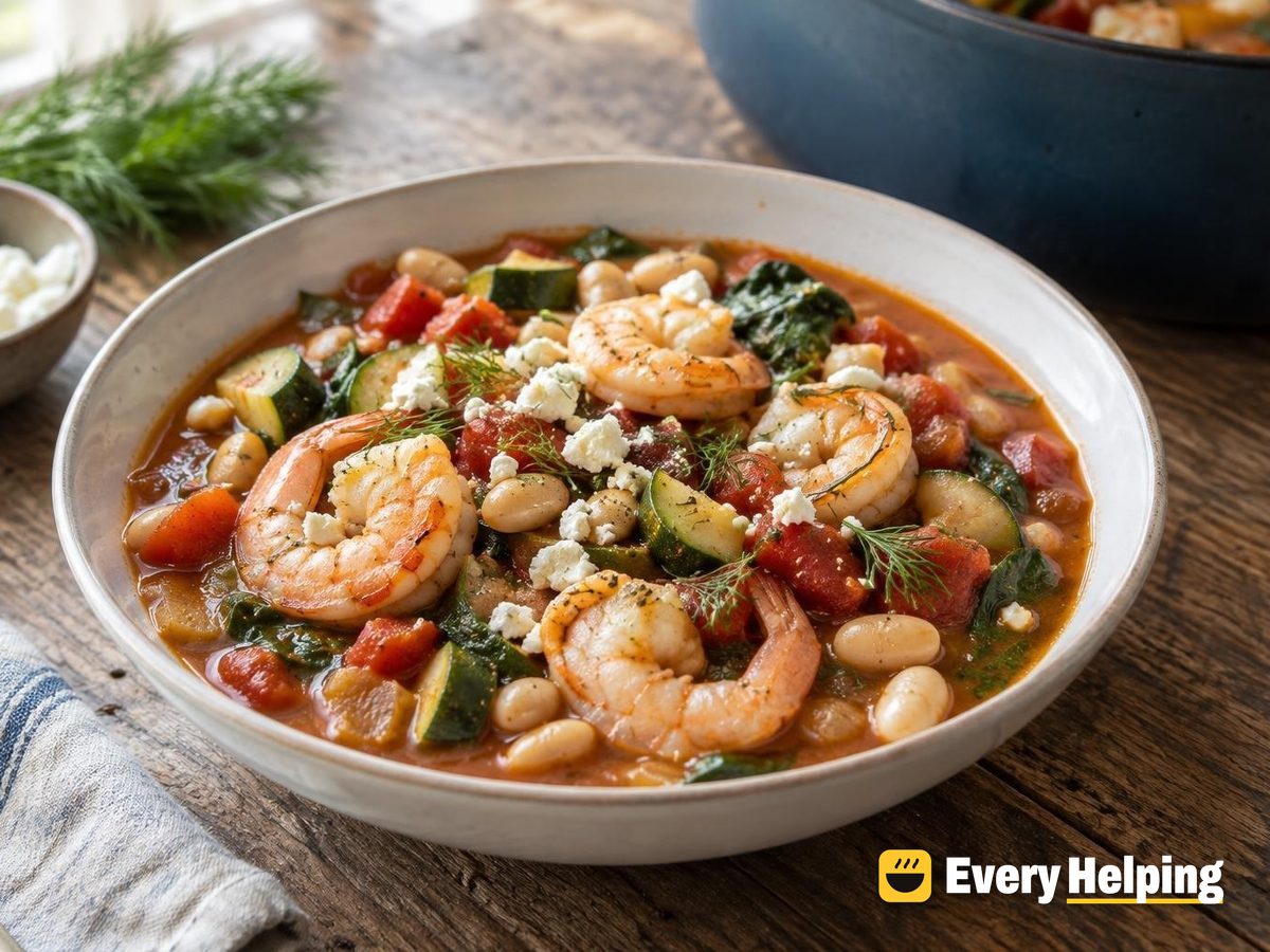 Greek-Style Shrimp and White Bean Tomato Stew